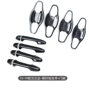 

Car Styling for Toyota Highlander 2015-2019 ABS Carbon fiber car Door Handle Bowl Door handle Protective covering CoverTrim