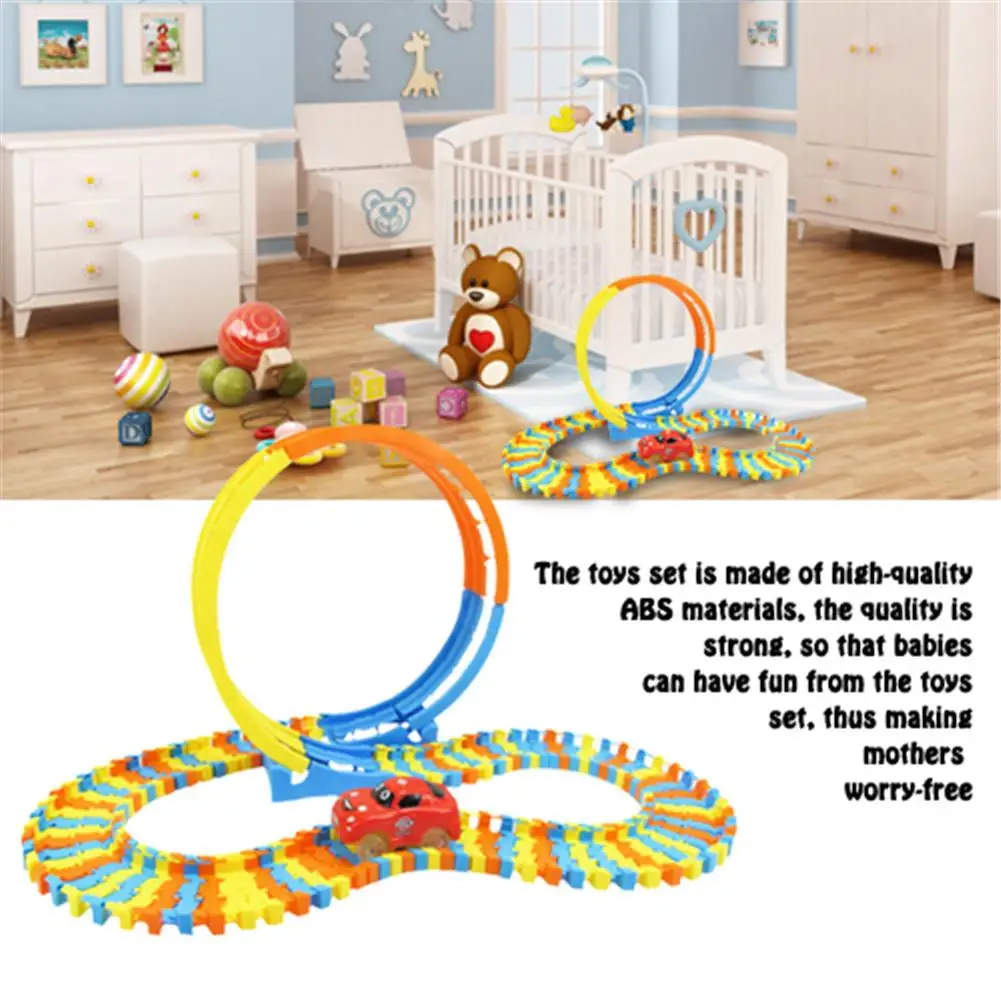 Building Blocks Train Track Railway Toy DIY Building Block Toys Set Education Construction Toys For Kids 2
