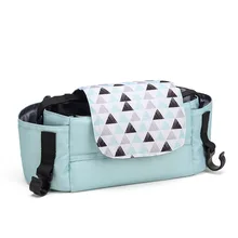 Bolsa de gran capacidad para cochecito de bebé, bolso de viaje para pañales, cochecito colgante para mamá, soporte para botella, 34x15x13CM