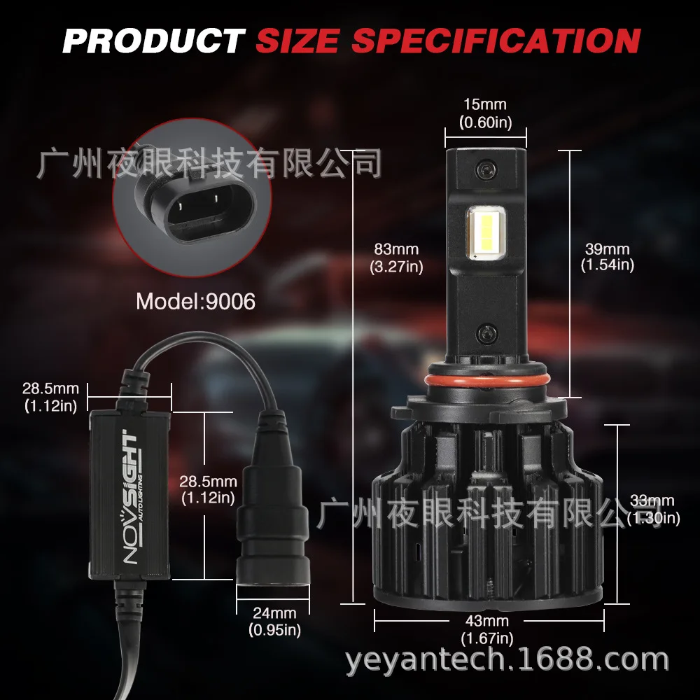 Novsigh H11 светодиодный H7 H4 лампы фар автомобиля 12V 9005 9006 10000LM 60W 6500K лампы автомобильный комплект головных фар для мотоцикла
