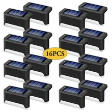 LED Solar Lamp Path Stair Outdoor Lights Waterproof Wall Light Garden Landscape Step Deck Lights Balcony Fence Solar Light