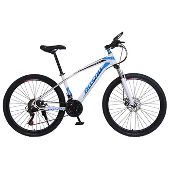 

BSN-SD002 26 Inch Wheel Adult Students Mountain Bike 21 Speed Double Disc Brake Road Bicycle Men Carbon Steel Frame Racing Ride