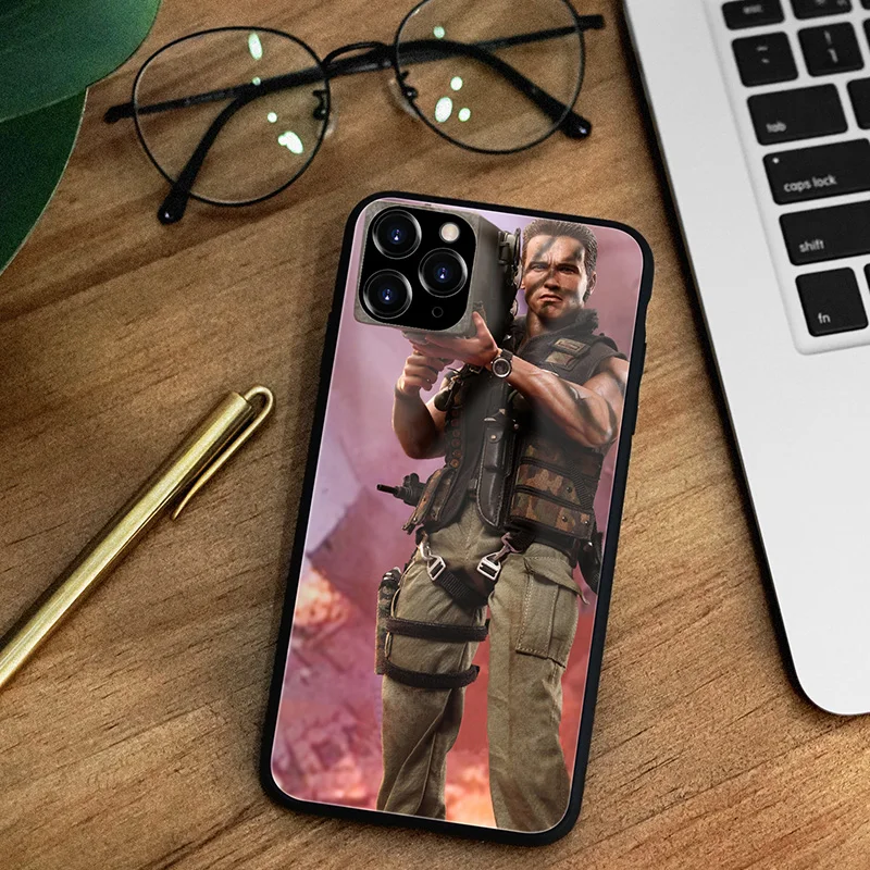 Блестящий гладкий черный мягкий чехол для Apple iPhone 11 PRO MAX i11 pro coque Арнольда