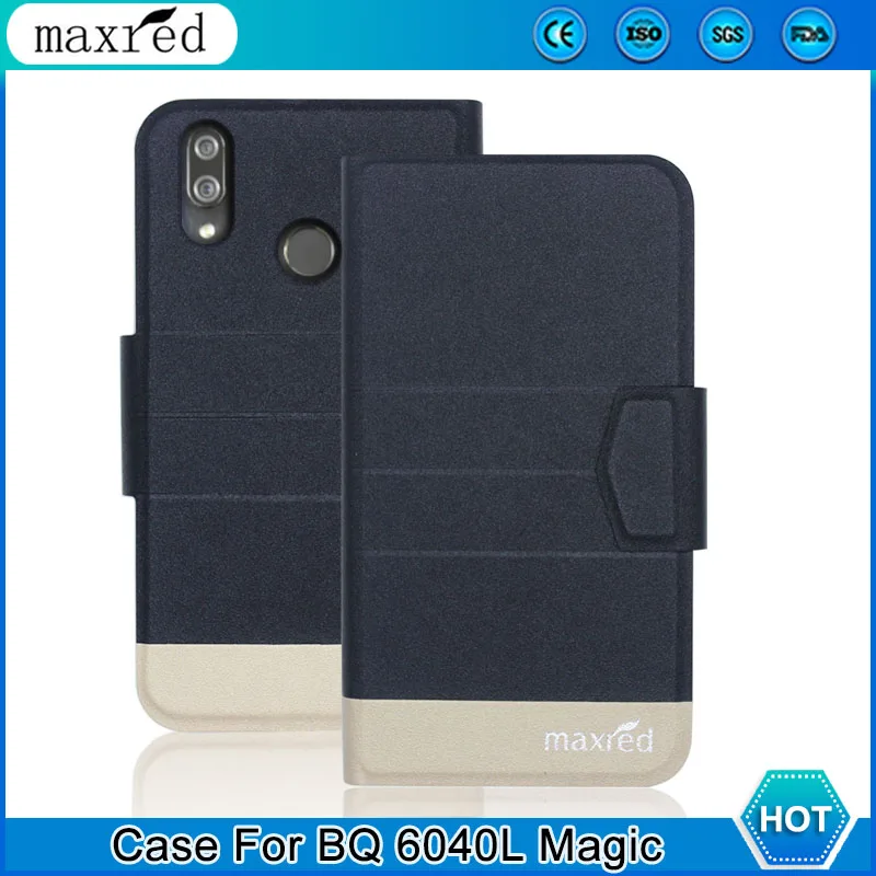 

Luxury! BQ 6040L Magic Case 5 Colors High Quality Flip Leather Card Slots Protective Case For BQ 6040L Magic Phone bag Cover
