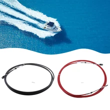 Универсальный Дроссельный кабель для морской лодки рычаг управления мотором 12 футов черный+ красный