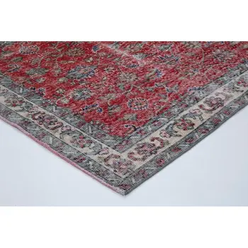 

115x196 Cm Red Handmade Overdyed Rug-4x6 Ft