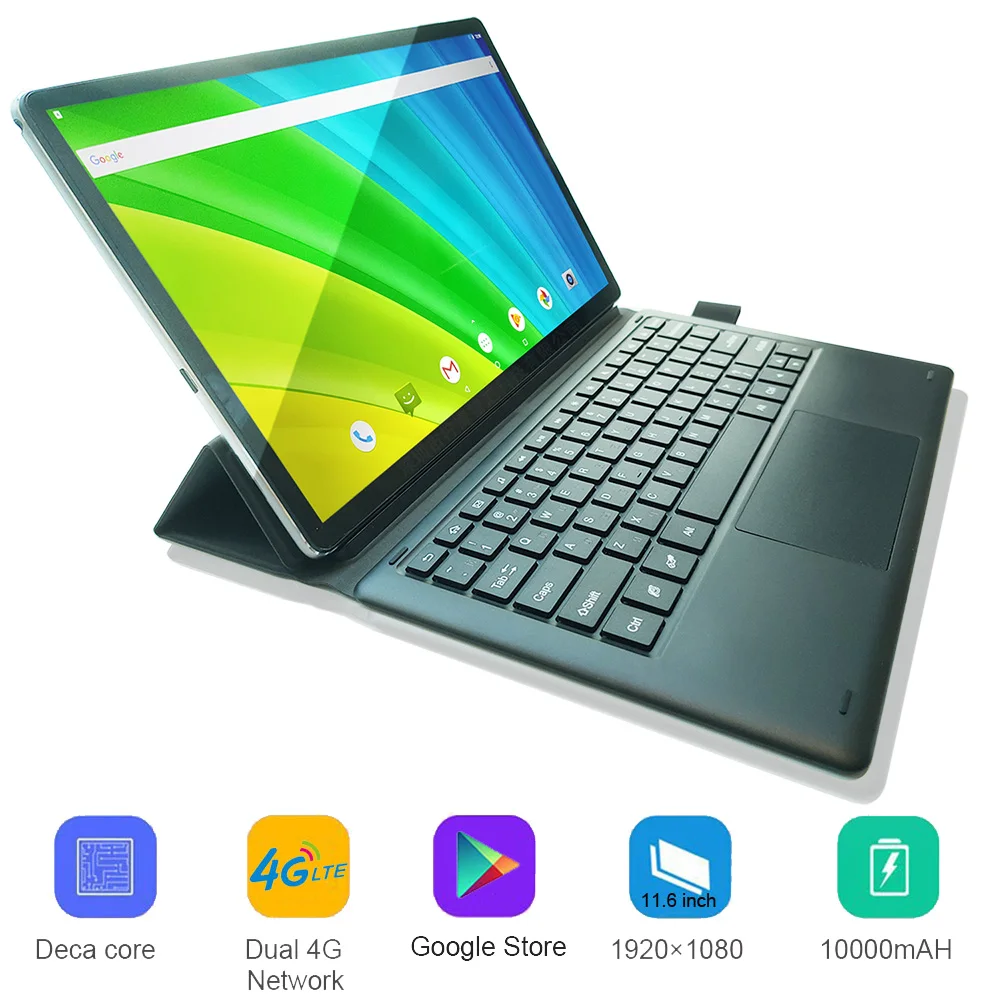 

Global version 4G Tablet 11.6 inch 2 in 1 Tablet pc phone call android MT6797 10 core Multiple language for Kids gift Tablet GPS
