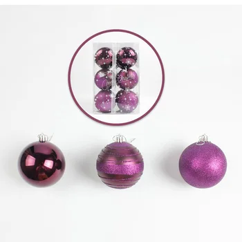 

12 Pcs Christmas Ball Pendant Decor 8 Cm PVC For Home Hotel Restaurant Xmas Party Home Garden Christmas Decoration Supplies Gift
