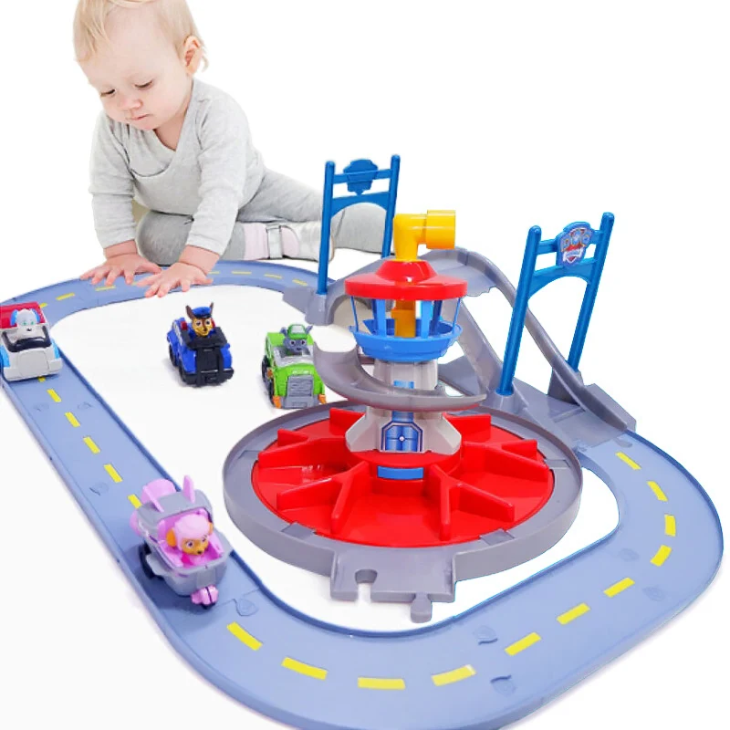 Новый Paw Patrol Toys Car Track аниме фигурка модель набор игрушек щенок игрушечный