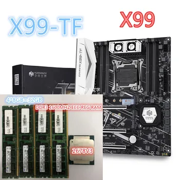 

HUANANZHI X99 motherboard set with Xeon E5 2678 V3 4pcs 8GB=32GB 1600MHz DDR3 ECC REG memory X99 2678V3