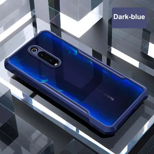 Хит Xundd Роскошный прозрачный чехол для Xiao mi Red mi K20 Pro Чехол с кольцом, противоударные подушки безопасности задняя крышка для Red mi K20 mi 9T 9T Pro Funda - Цвет: Dark blue-No ring