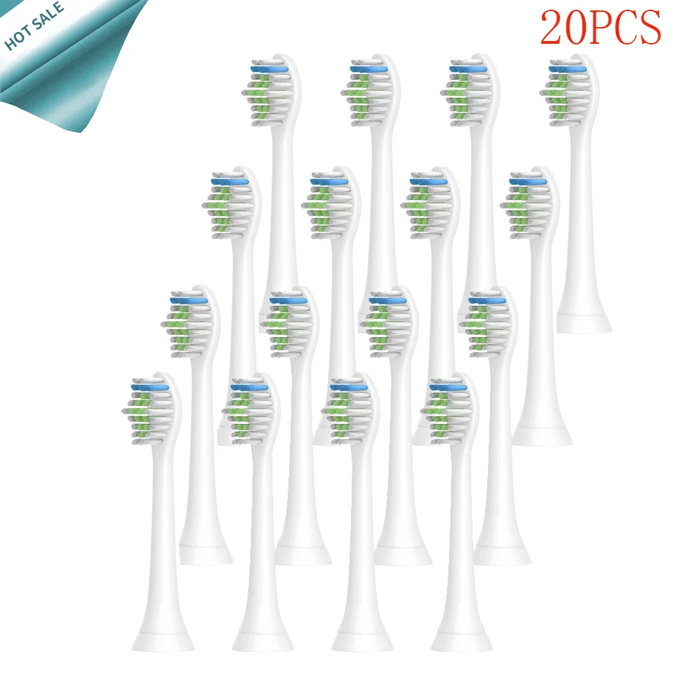 

20Pcs/lot TOOTH BRUSH HEADS For PHILIPS Sonicare FlexCare Diamond Clean HX6100 HX6150 HX6411 HX6411 HX6431 HX6431 HX6500 HX6511