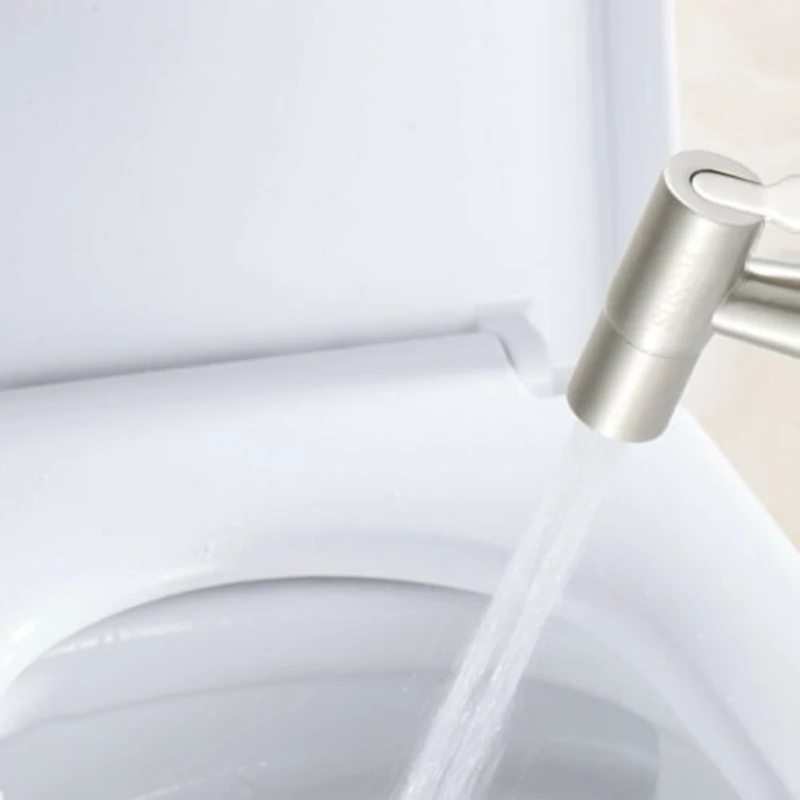 Toilet Bidet Stainless Steel Hand Held Bathroom Shower Head Attachment Kitchen Supply Water Connector