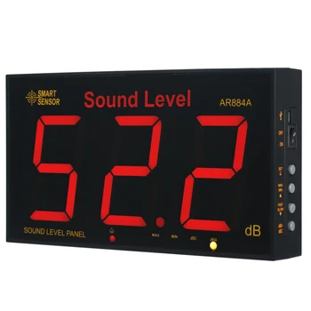 

Wall Mounted Digital Sound Level Digital Noisemeter Decibel Monitoring Tester with Large LCD Screen 30-130dB Measuring Range