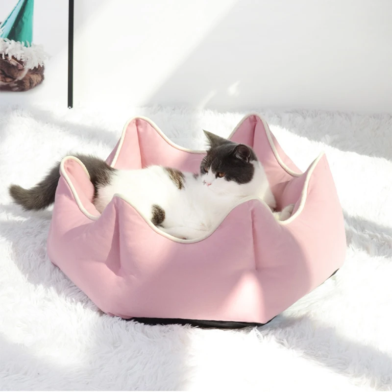 

Pet Sofa Dog Cats Bed Winter Warm Special Shaped Princess Nest Comfortable Snd Soft Cat House Deep Sleep Easy Clean Pets Kennel