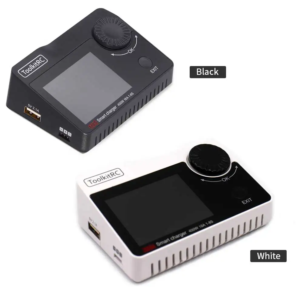 

High quality IN Stock ToolkitRC M8S Battery Balance Charger Discharge Color Screen 400W 18A DC Output for 1-8S Lipo