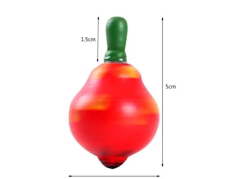10Pcs Kids Mini Colored fruits Wooden Gyro Toys for Children Relief Stress Desktop Spinning Top Toys Kids Birthday Gifts YJN