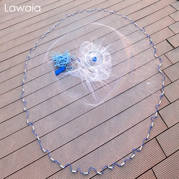 SPECIAL PRICE ❤️ Lawaia Aluminum Ring Style Fishing Net Monofilament Nylon Line Hand Throwing Fishnet Diameter 240cm-720cm Folding Network - discount item 47% OFF Sports & Entertainment