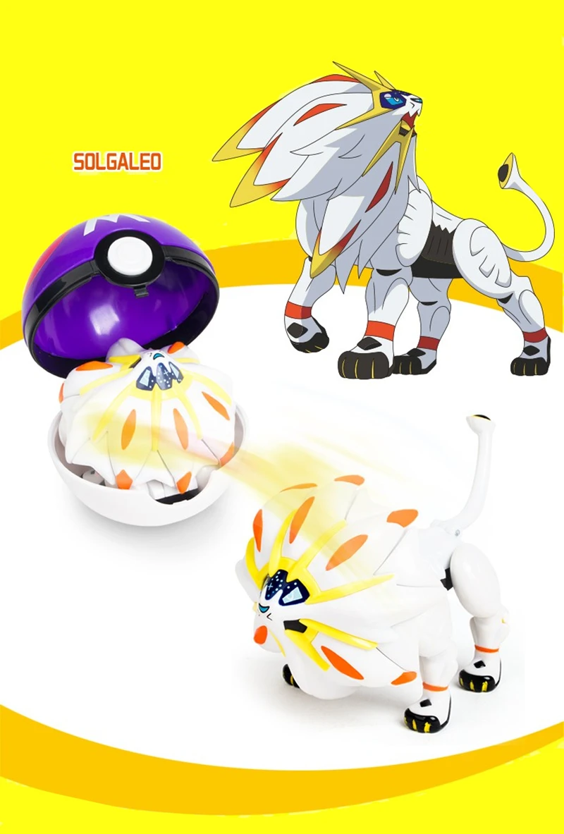 Genuine Pokemon Box Set Pocket Monster Pokeball Deformation Toys Pikachu Venusaur Charizard Gyarados Mewtwo Anime Figure Model