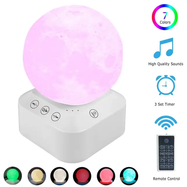 White Noise Machine Sleep Colorful Light Music Sleep Aid Therapy Sound