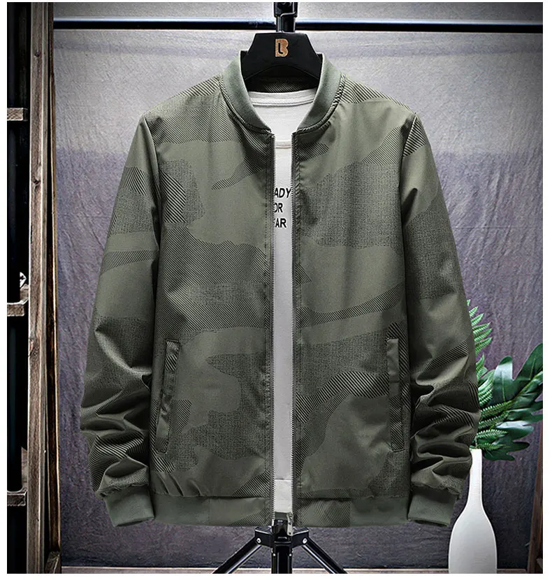 Male Casual Baseball Bomber Jacket Mens Overcoat Plus size Zip Up Men Jacket Spring Autumn Brand Windbreaker Slim Fit Coats 8XL