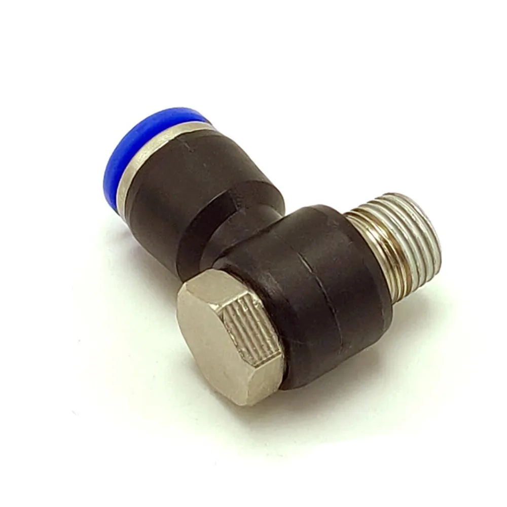 Pneumatic hose quick insert cylinder outer hexagon PH6-01 threaded right angle elbow L type 8-02 air pipe joint