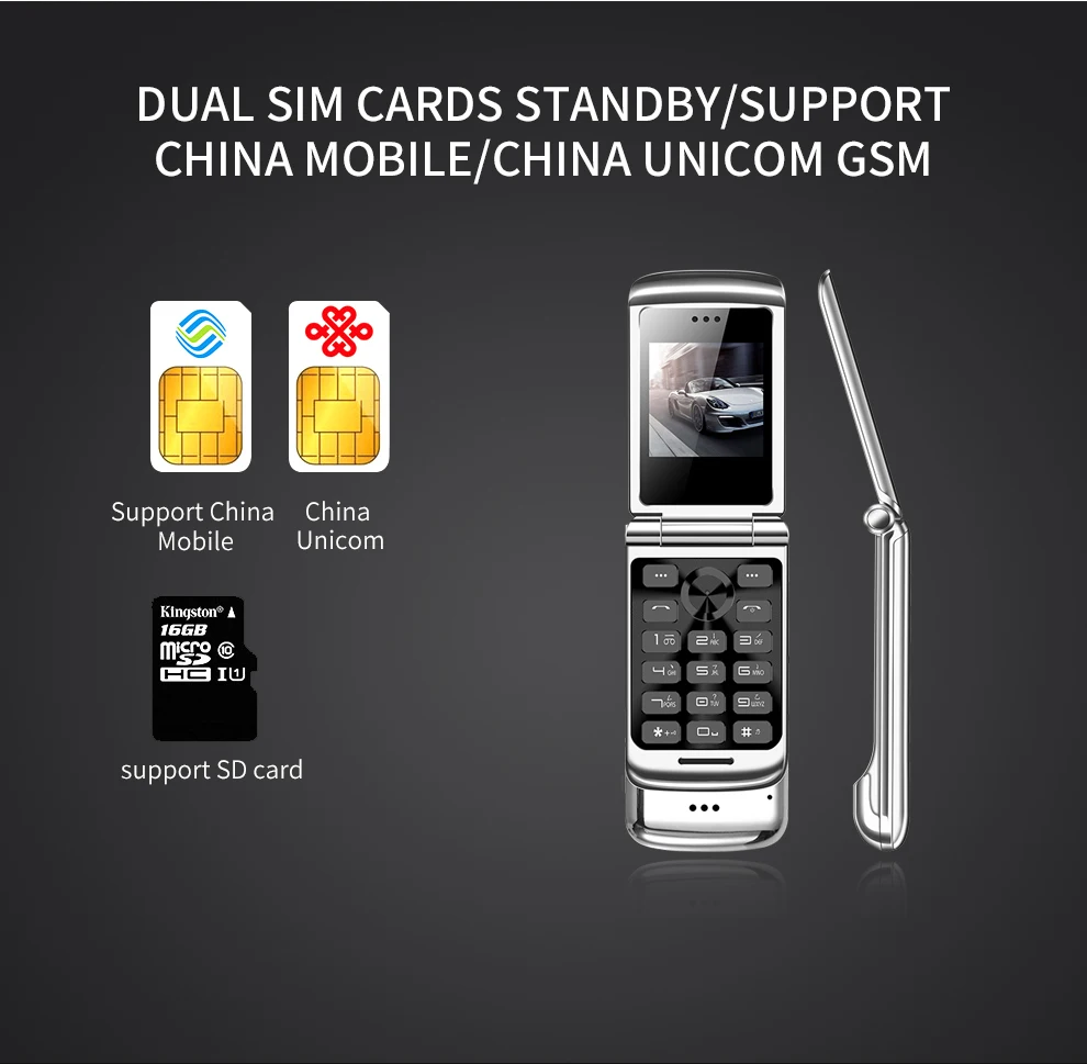 Оригинальный Ulcool V9 роскошный флип телефон 1 54 &quotдвойная Sim камера MP3 Bluetooth FM дозвон