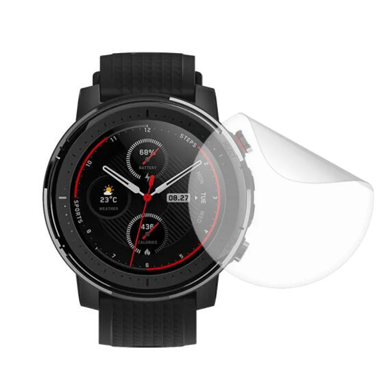 Мягкая прозрачная защитная пленка для Xiaomi Huami Amazfit Stratos 3 Watch Stratos3 Smartwatch Защитная крышка(не стекло