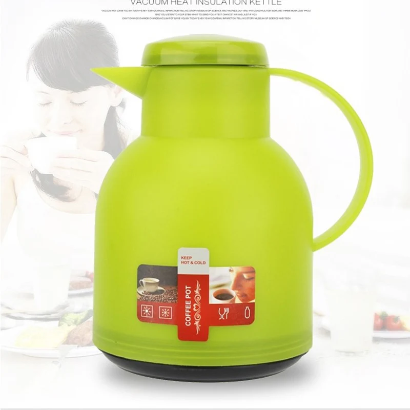 1L Portable Glass Vacuum Liner Flask Thermos Insulated Leak-proof Outdoor Hot Water Jug Bottles Coffee Tea Thermal Kettle Travel