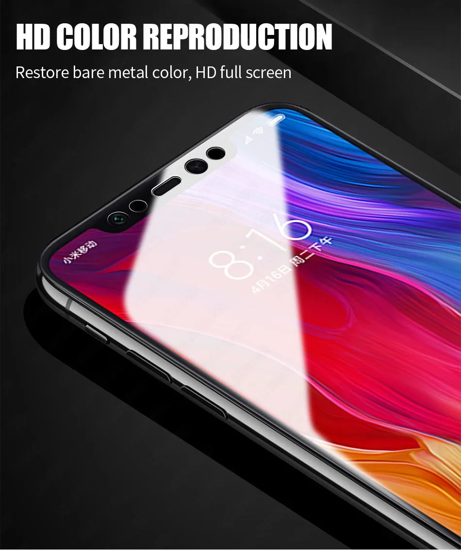 10 шт. 6D Полный Клей закаленное стекло для Xiaomi Mix3 F1 9 8 CC9 SE полноэкранное стекло для Redmi Note 7 K20 Pro защита экрана