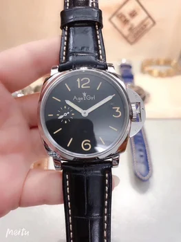 

Classic New Automatic Mechanical Lady Women Black Blue Leather Sapphire Stainless Steel Black Dial Sport No Date Due Watch