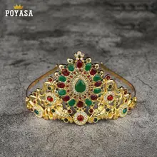 Свадебный цветок с кристаллами тиара украшения для волос для женщин новые диадемы большие свадебные украшения для волос короны