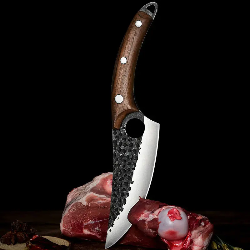 

Hand-forged sharp bone shaver, Japanese high-carbon slaughtering knife, kitchen slicer, Master Tang made butcher bone shaver