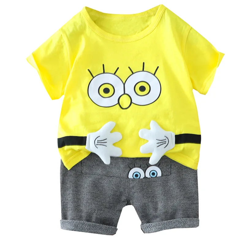 

New Summer Baby Boy Clothes Suit Children Girls Cartoon Fashion T Shirt Shorts 2Pcs/sets Toddler Casual Clothing Kids Tracksuits