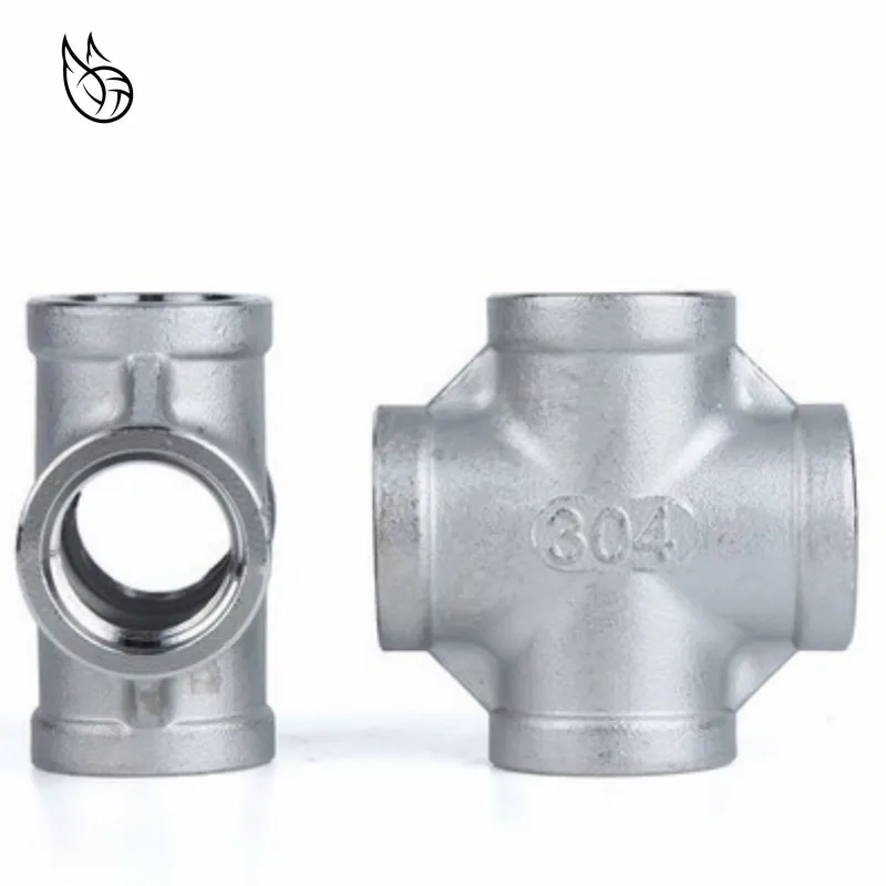 Stainless Steel 304 1/8&quot 1/4&quot 3/8&quot 1/2&quot 3/4&quot 1&quot 1 Female BSP Thread Pipe Fitting 4 way Equal Cross Connector
