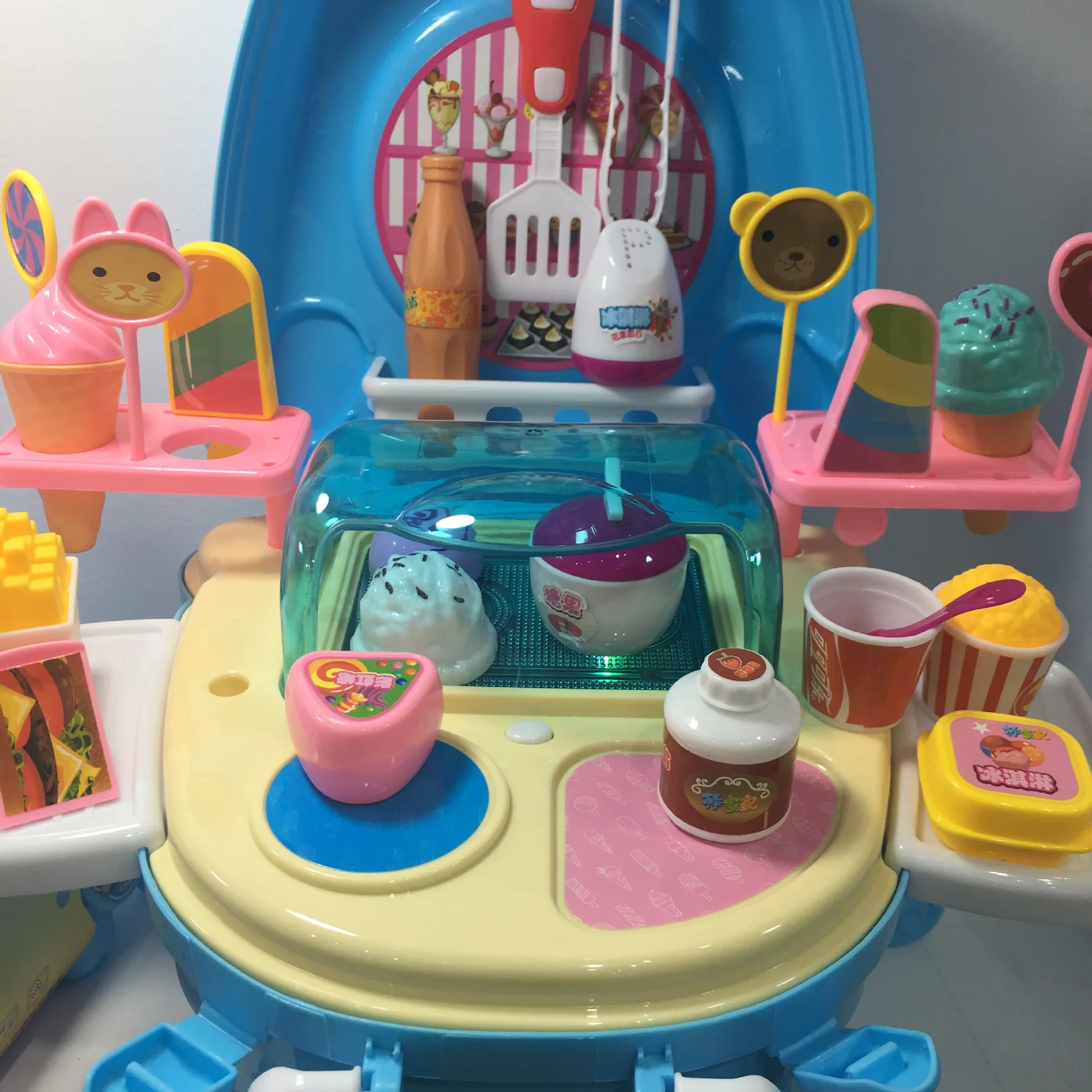 Детский игровой домик игрушечный набор с диагональю экрана 3-6 лет-старая модель изысканной Гамбург Детский жакет из денима для девочки; и из вельвета, для мальчика, музыкальным светом барбекю паяльная станция