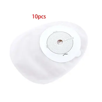 

10Pcs Adults Disposable Colostomy Bags Ostomy Supplies Drainable Pouch for Ileostomy Stoma Care Open Closed End Cut-to-Fit