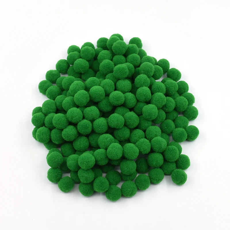 15dark green Размер 15 мм 750 шт. красочными помпонами DIY куклы одежда ручной работы Материал мягкие пушистые Pom Poms мяч для детские игрушки «сделай сам» Аксессуары - Цвет: 15dark green