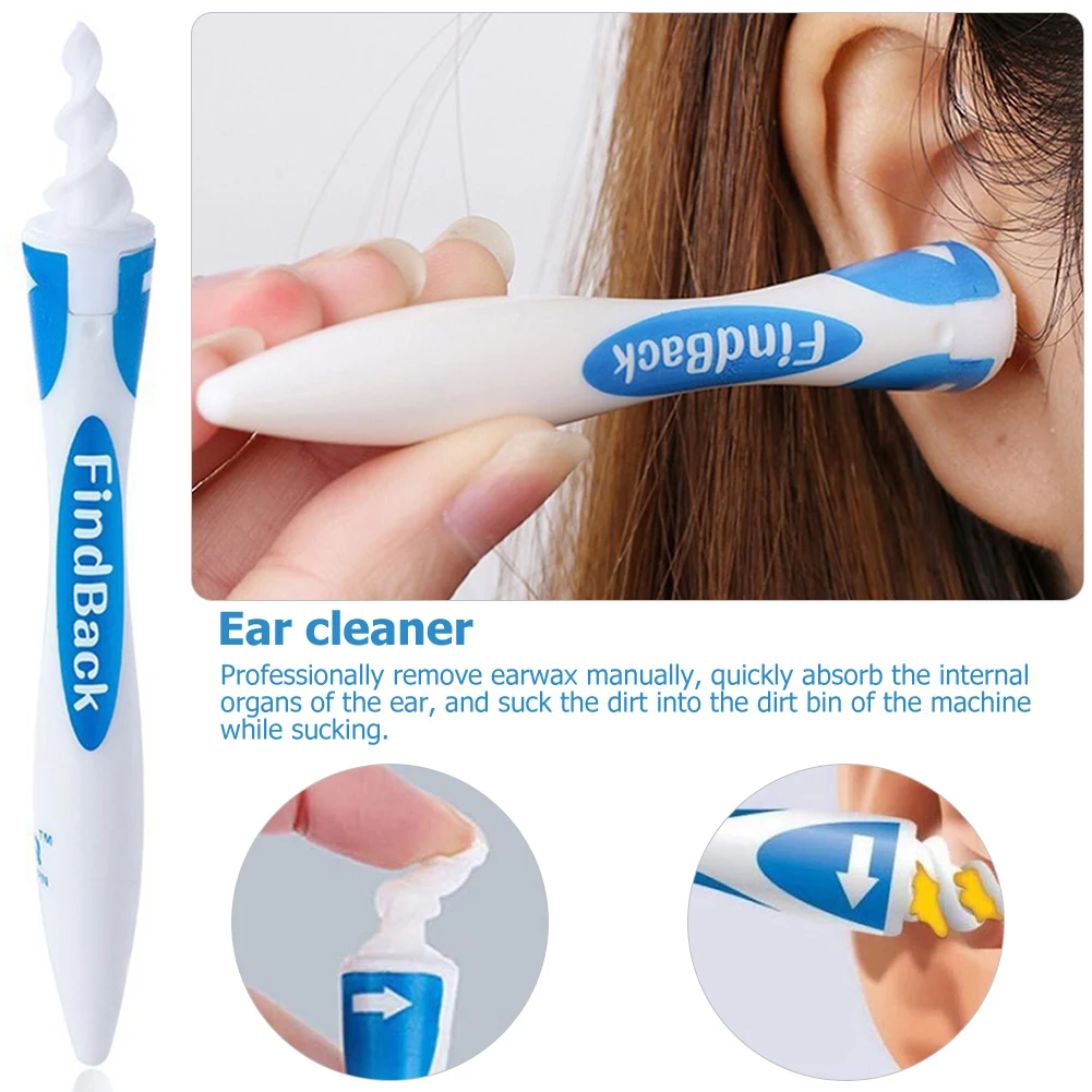 Ear Cleaner 16 Replacement Tips Earpick Easy Ear Wax Remover Spiral Earwax Cleaner Health Ear Cleaner Hearing Aid Ear Care Tools afbeelding
