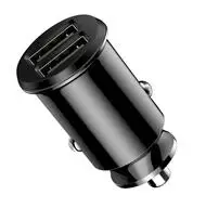 Black Charger Супер мини USB Автомобильное зарядное устройство в автомобиль двойной USB 3.1A автоматическая зарядка телефона для Xiaomi Redmi 7 8 samsung S10 iPhone X XR Honor 20 - Тип штекера: Black Charger
