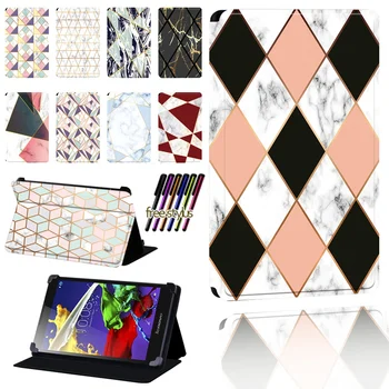 

Multicolor Case for Lenovo Tab 2 A7 / A8 / A10-70 / Tab 3 / Tab 4 Tablet Pu Leather Foldable Protective Case Shell + Pen