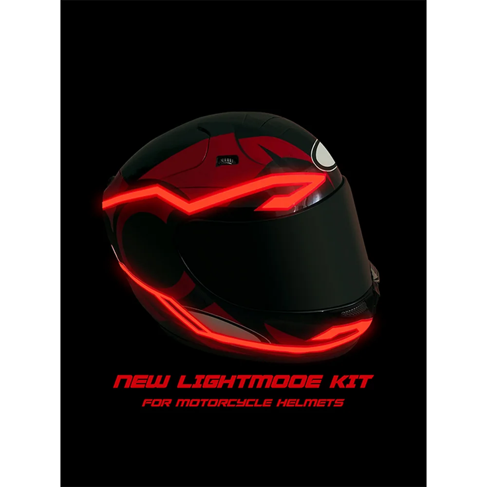 

4-in-1 Riding Helmet Cold Light LED Flashing Strip Motorcycle Night Safety Warning Signal Lamp Reflector Sticker Helmet Light