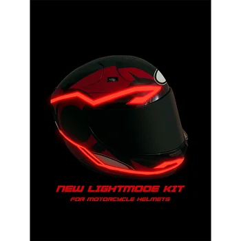 

4-in-1 Riding Helmet Cold Light LED Flashing Strip Motorcycle Night Safety Warning Signal Lamp Reflector Sticker Helmet Light