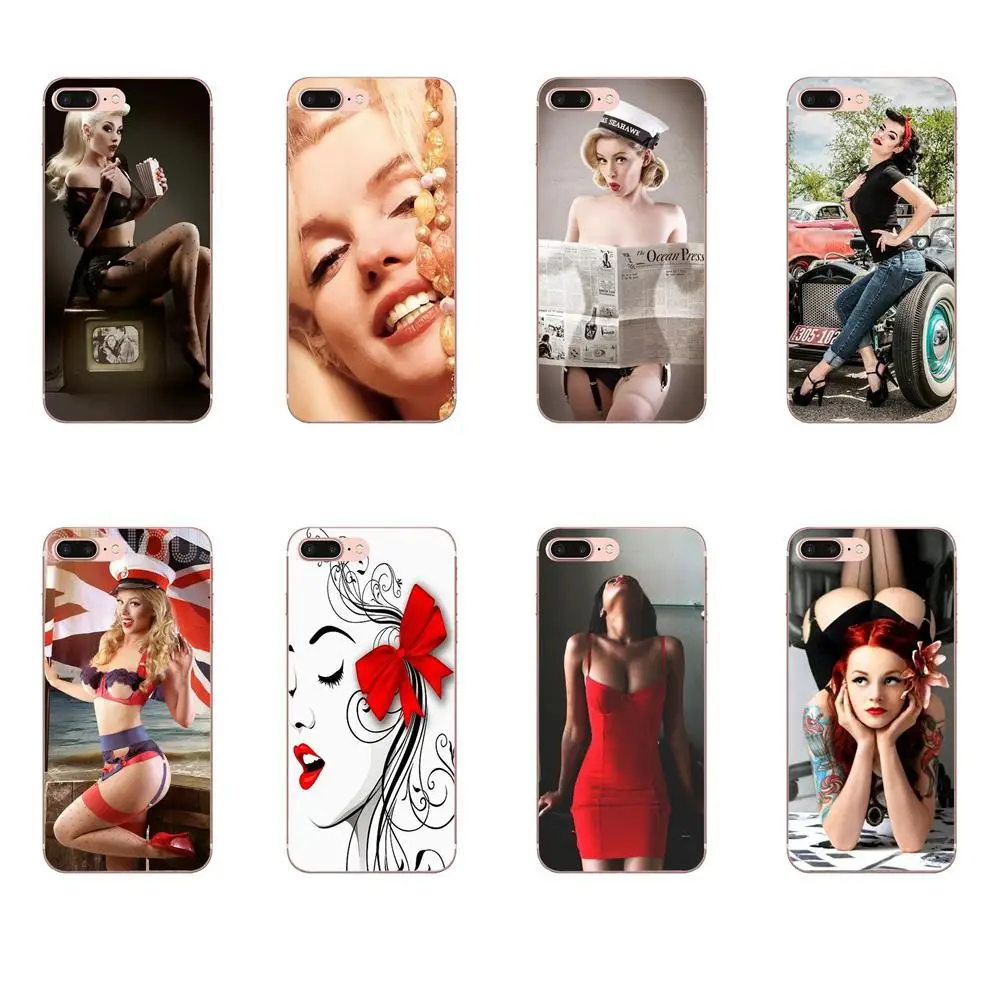 

TPU Covers Cases For Apple iPhone 4 4S 5 5C 5S SE 6 6S 7 8 Plus X XS Max XR Sexy Girl Pin Up