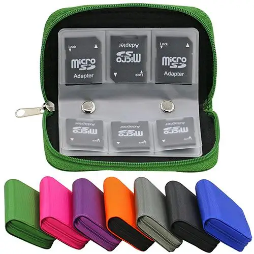 

SD SDHC MMC CF Micro SD Memory Card Storage Carrying Pouch Case Holder Wallet