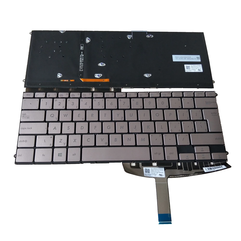 Клавиатура OVY SK SW TI TR для ноутбука ASUS UX490 UX490CA UX490UA с подсветкой P/N:0KN1 1S2E226 0KNB0 D633CS00 0KN10