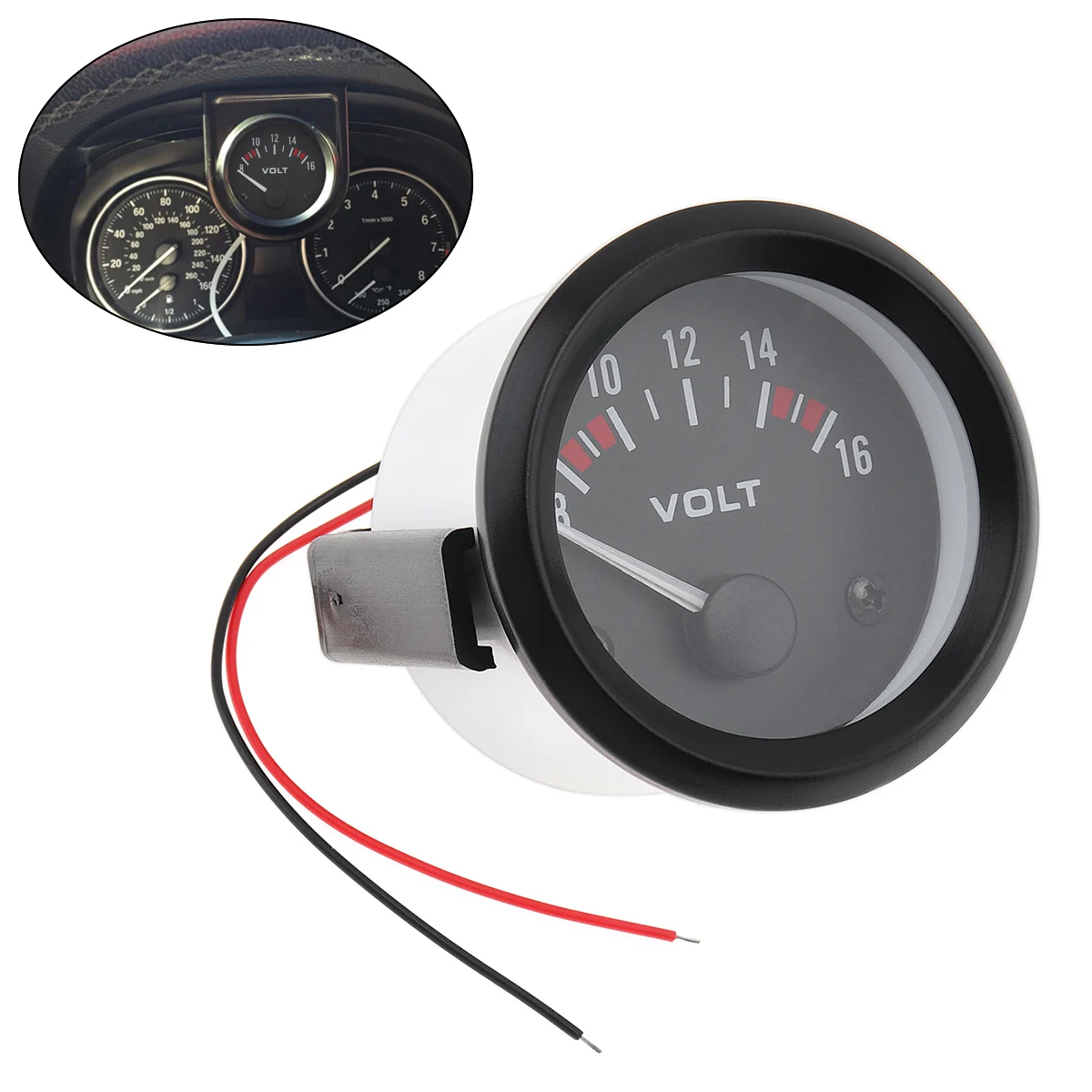 Universal 2 Inch 52mm Voltmeter Ammeter Oil Temperature Pressure Water