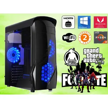 

-PC Gaming-Ryzen 3 2200G-8 hard gb/16 hard gb RAM-500 hard gb/1 TB HDD-120/ 240 hard gb SSD-GPU: RADEON RX VEGA 8-WINDOWS 10-2 YEARS WARRANTY-