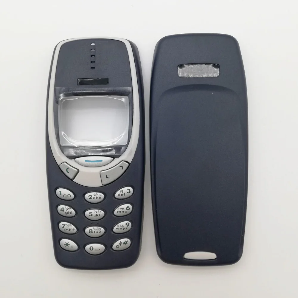 

New Full Housing For Nokia 3310 Front Frame+ English/ Russian or Arabic Keypads+Back Cover