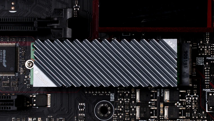 M.2 2280 Solid State Hard Disk Aluminum Heatsink with Thermal Pad for m2 Desktop